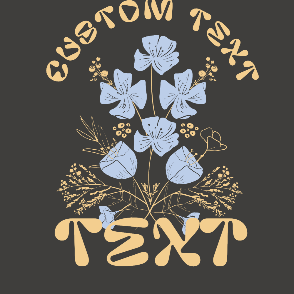 Flower bouquet vintage editable t-shirt template | Create Merch Online