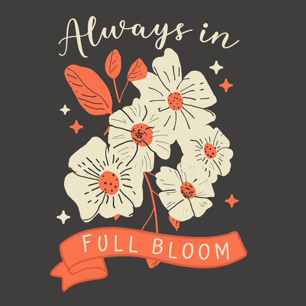 Flowers and leaves editable t-shirt template | T-Shirt Maker