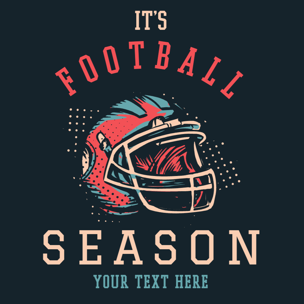 Football helmet t-shirt template editable | Create Merch Online