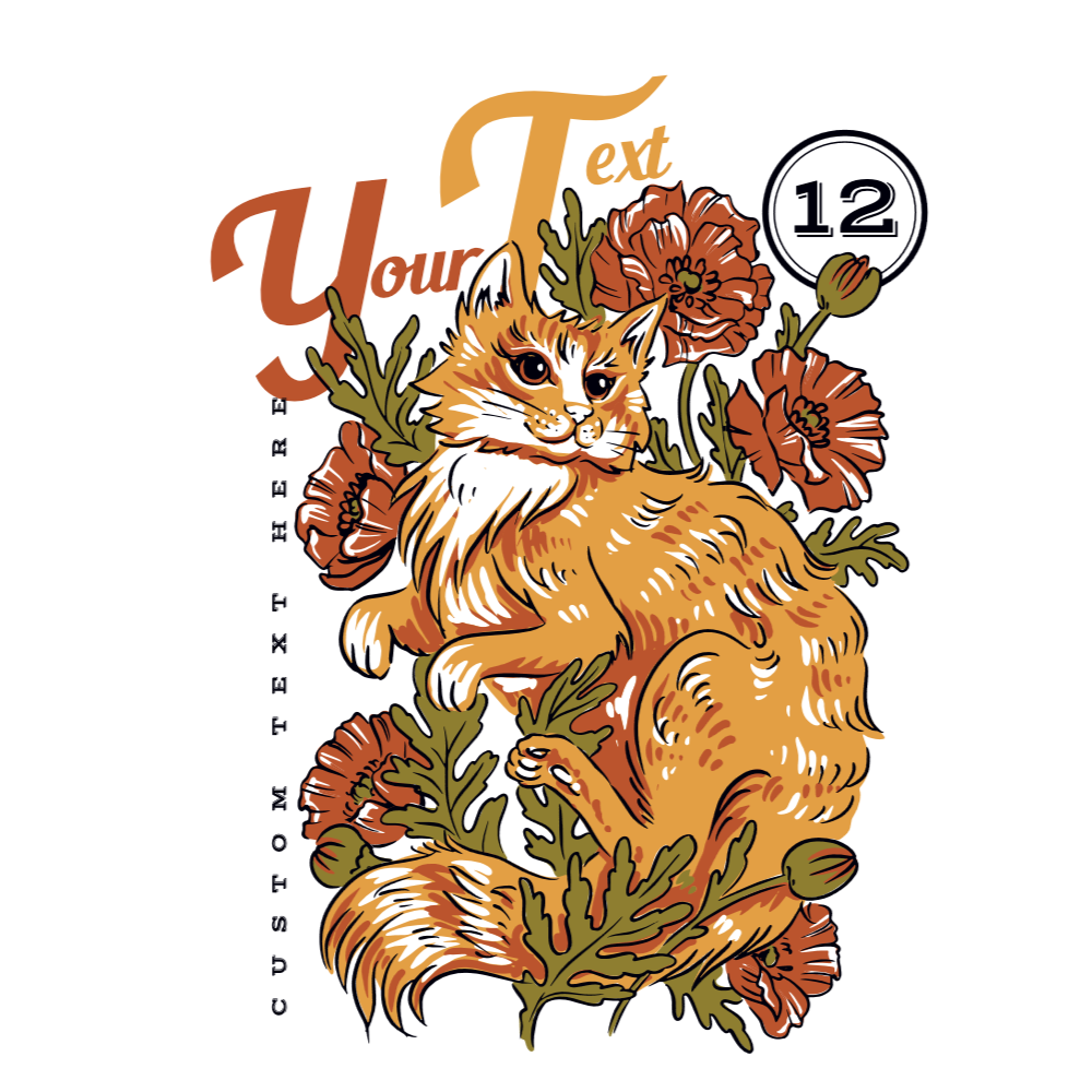 Forest cat editable t-shirt template | T-Shirt Maker