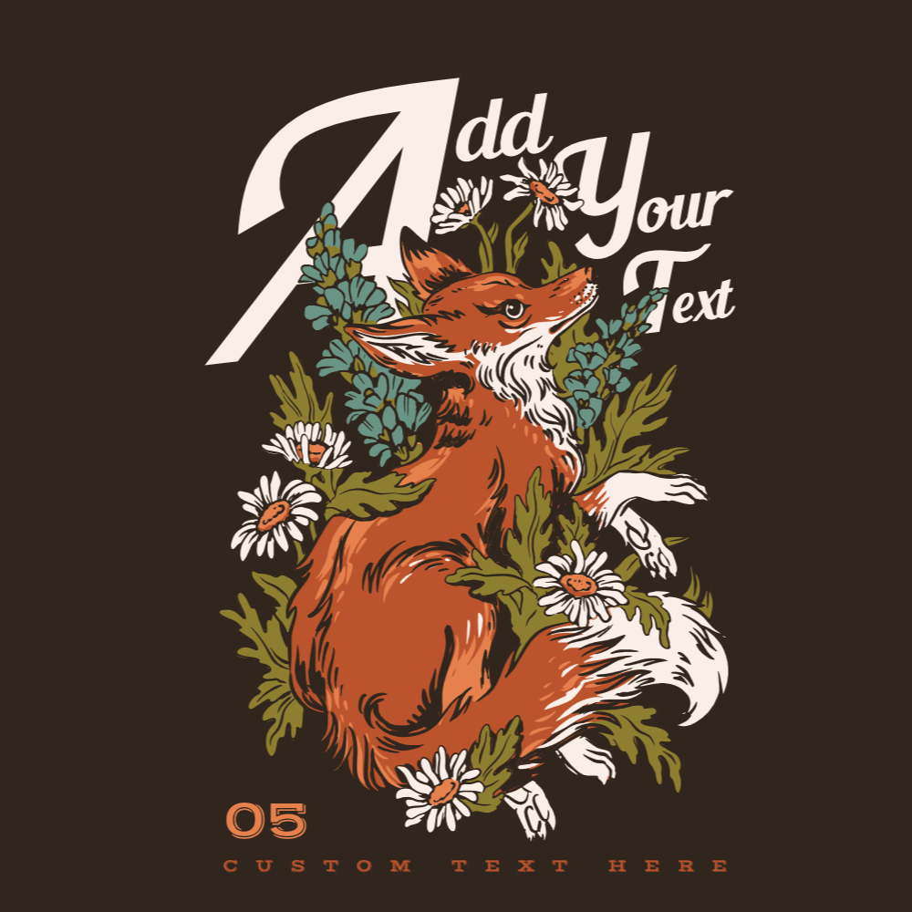 Fox forest editable t-shirt template | Create Online