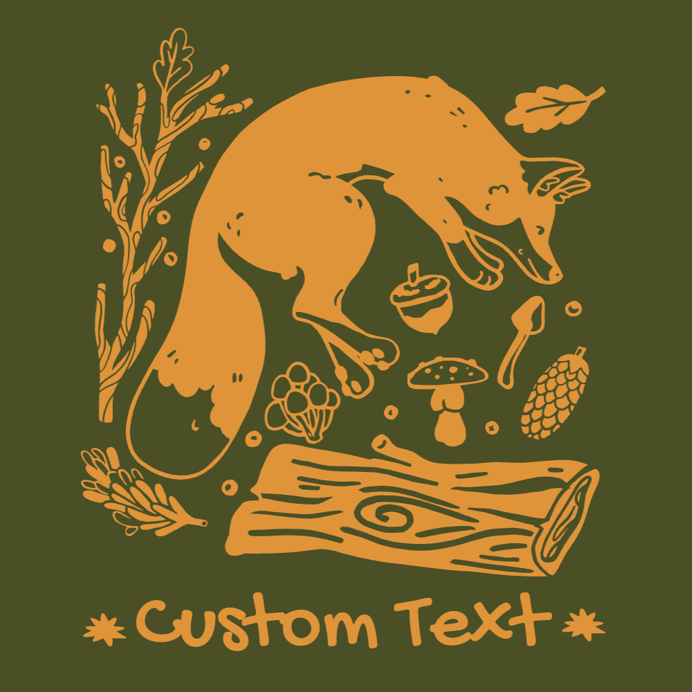 Fox in nature editable t-shirt template | Create Designs
