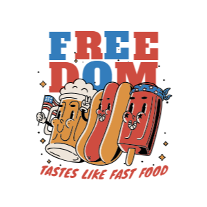Freedom food editable t-shirt design template
