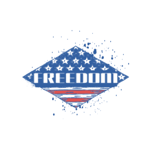 Freedom USA badge editable t-shirt template