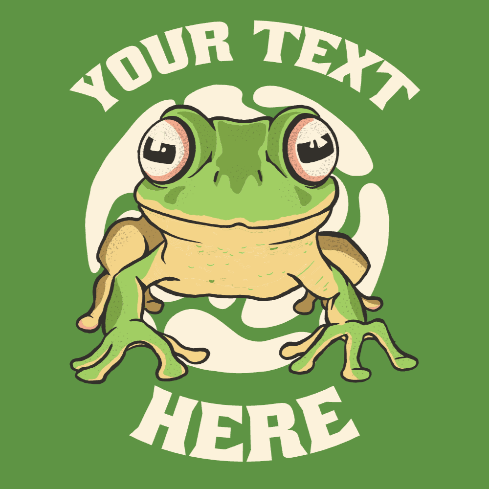 Frog animal editable t-shirt template | Create Merch Online
