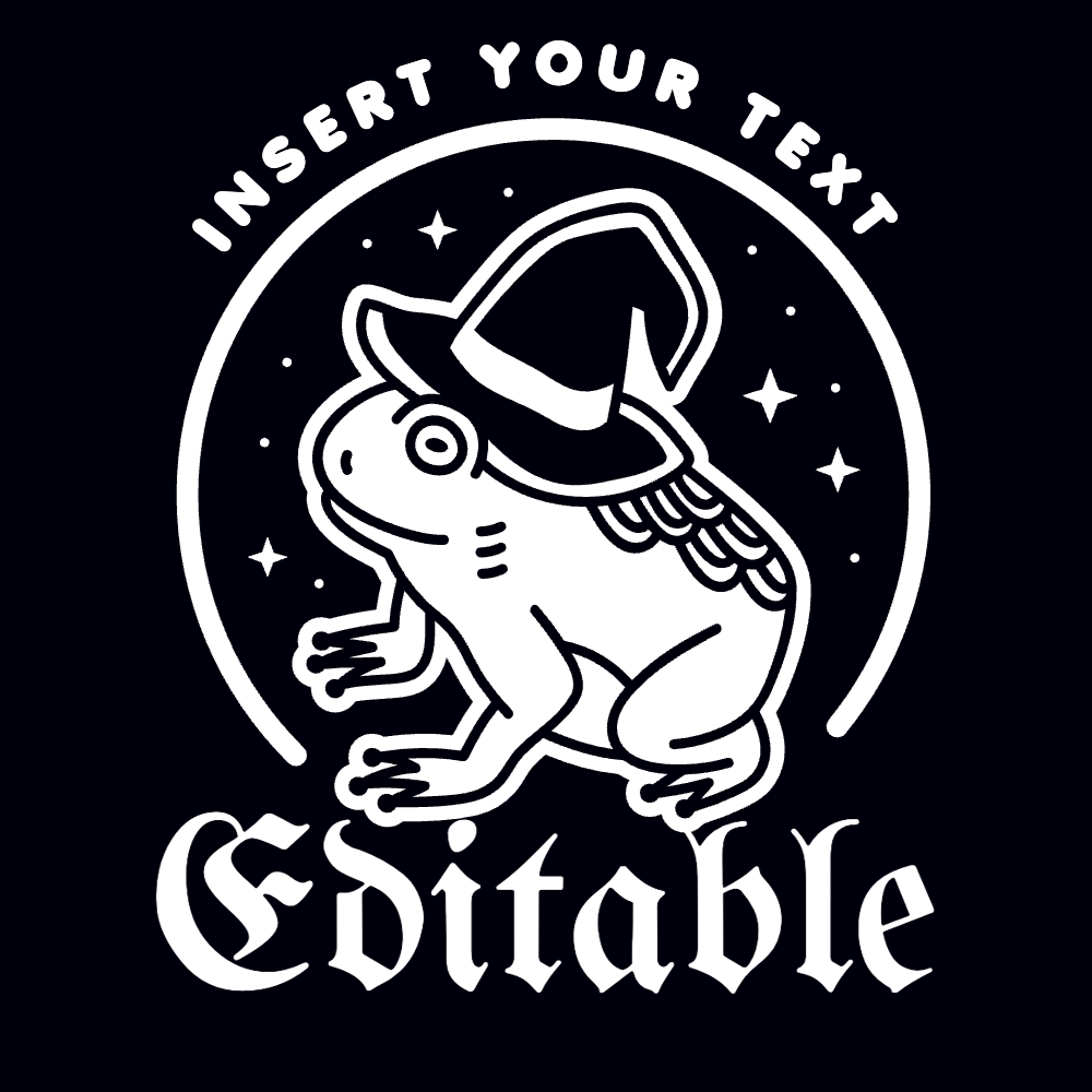 Frog witch editable t-shirt template | Create Merch Online