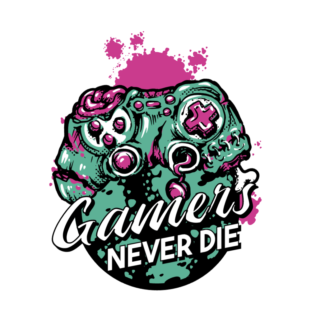 Gamers never die editable t-shirt template