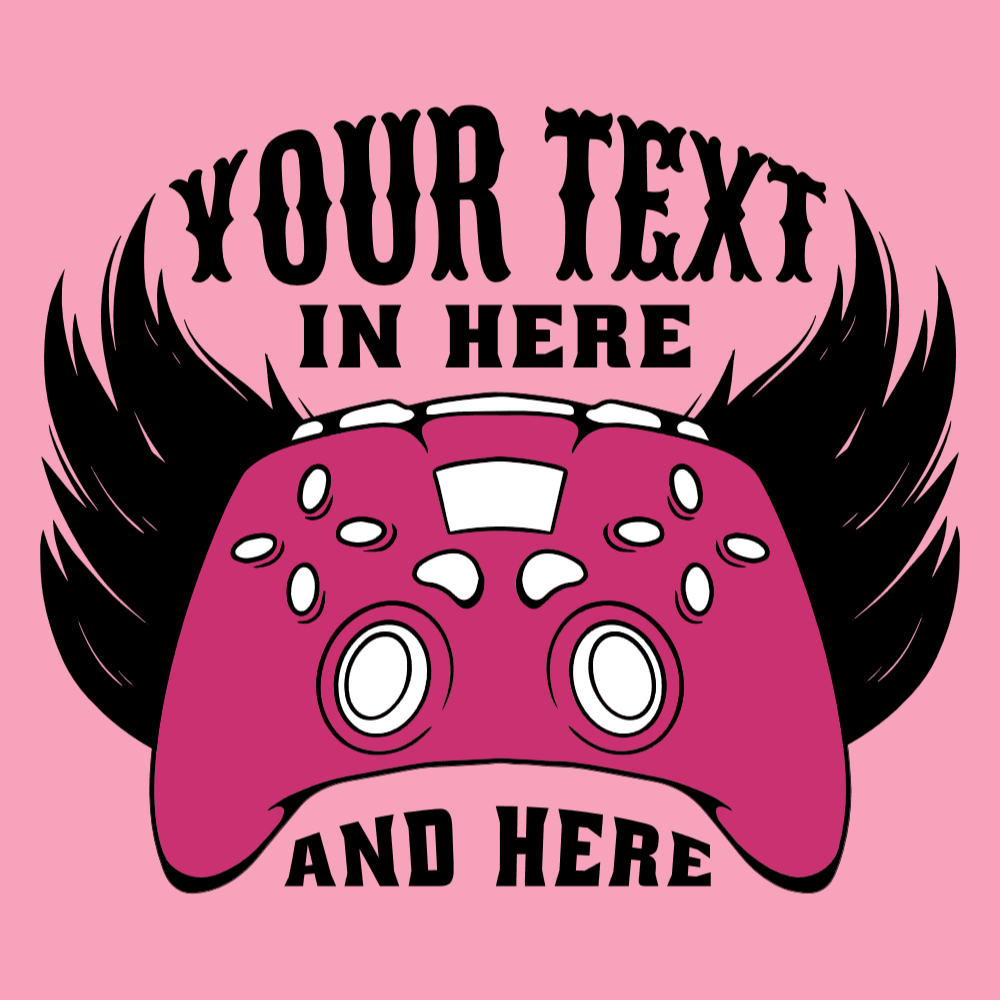 Gaming joystick wings editable t-shirt template | Create Merch Online