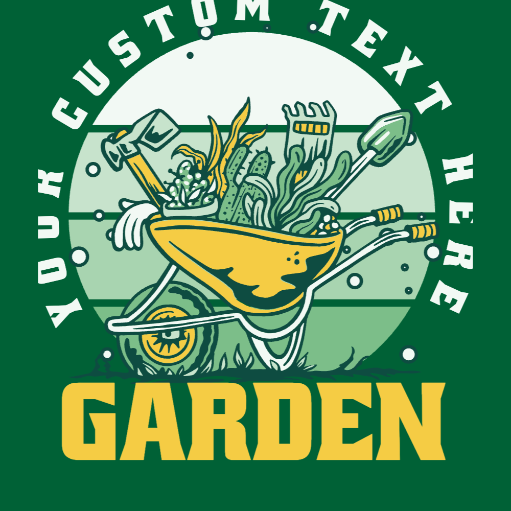 Garden wheelbarrow editable t-shirt template | Create Merch