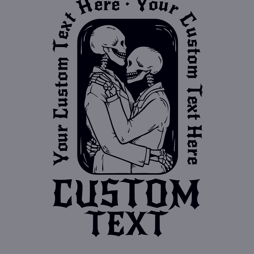 Gat skeleton couple editable t-shirt template | T-Shirt Maker