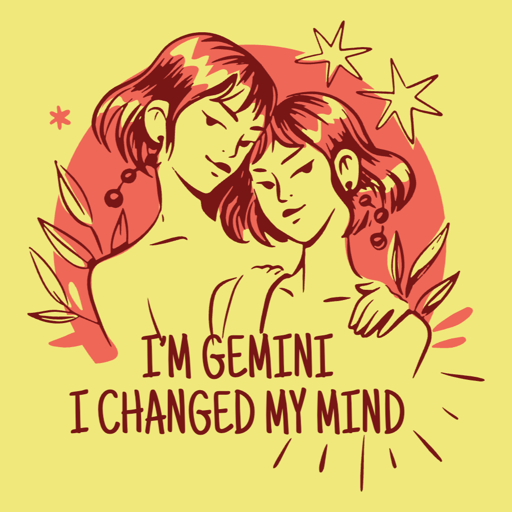 Gemini zodiac sign t-shirt template editable | Create Merch Online