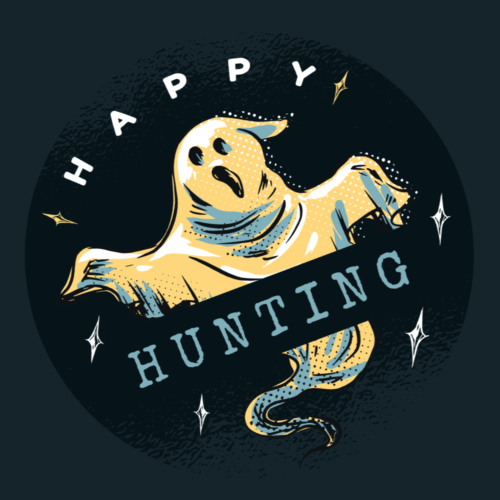 Ghost halloween hunting editable t-shirt template | Create Online