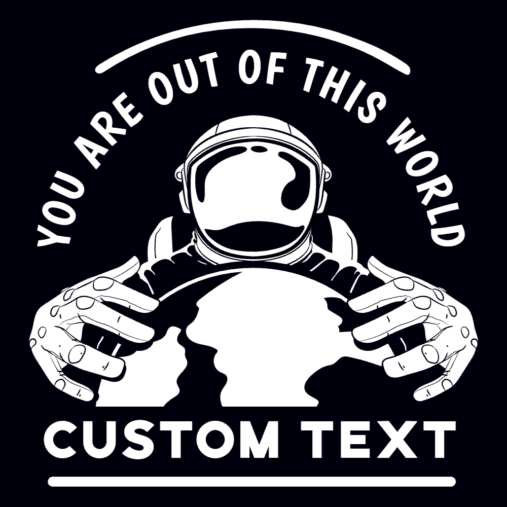 Giant astronaut editable t-shirt template | Create Merch