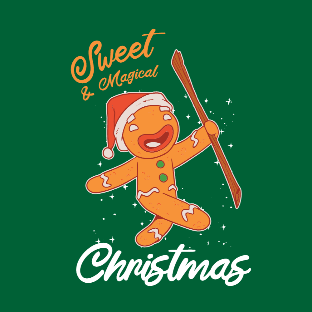 Gingerbread man editable t-shirt template | Create Merch Online