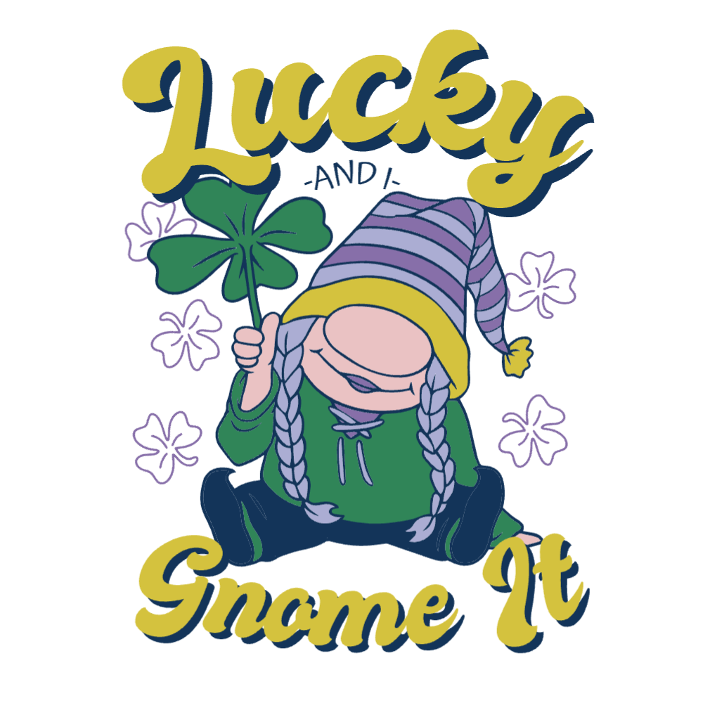 Gnome lucky editable t-shirt template