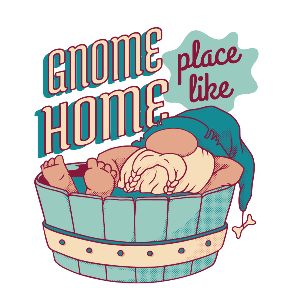 Gnome place like home editable t-shirt template