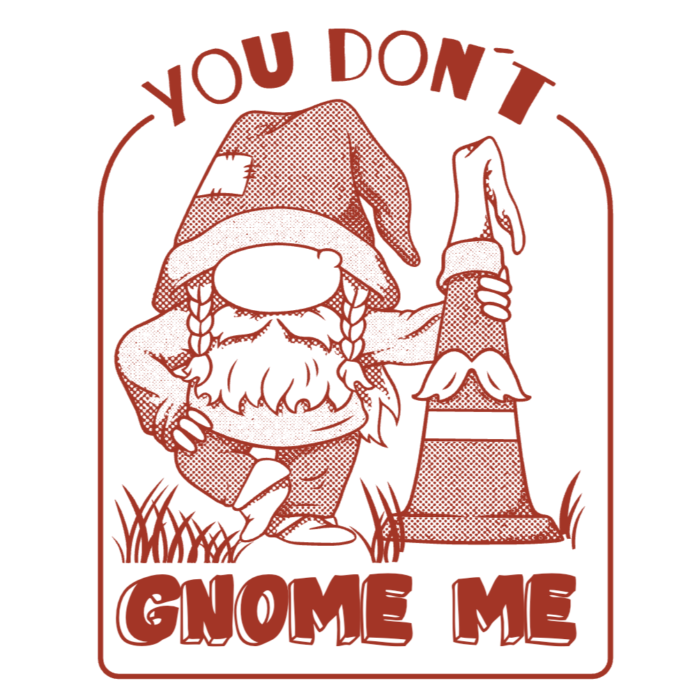 Gnome traffic cone editable t-shirt template