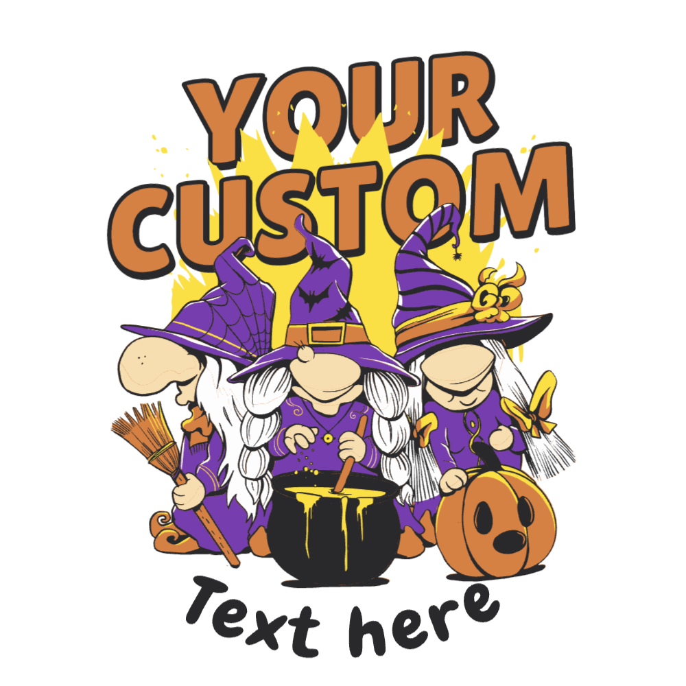 Gnome witches editable t-shirt template