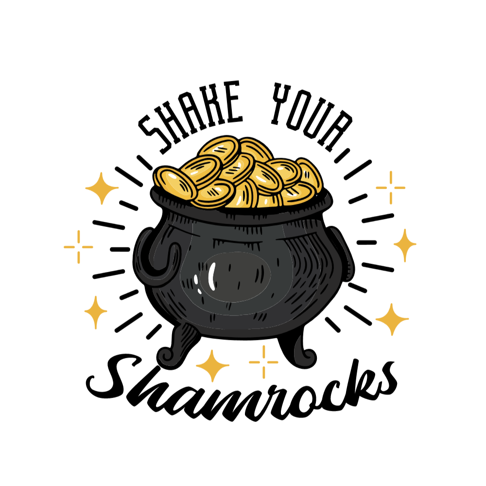 Gold pot editable t-shirt design template