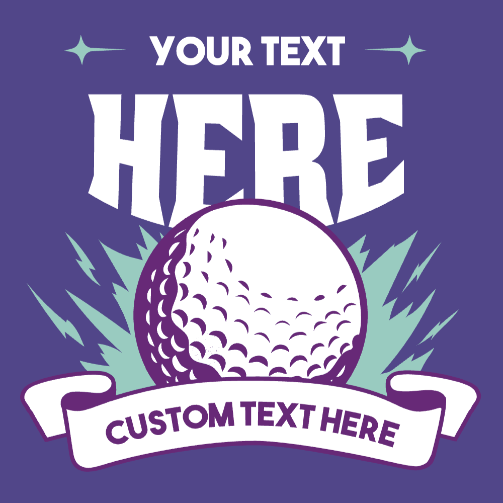 Golf ball text editable t-shirt template | T-Shirt Maker