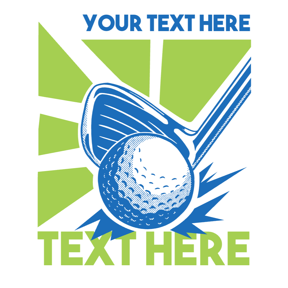 Golf duotone editable t-shirt template | Create Merch