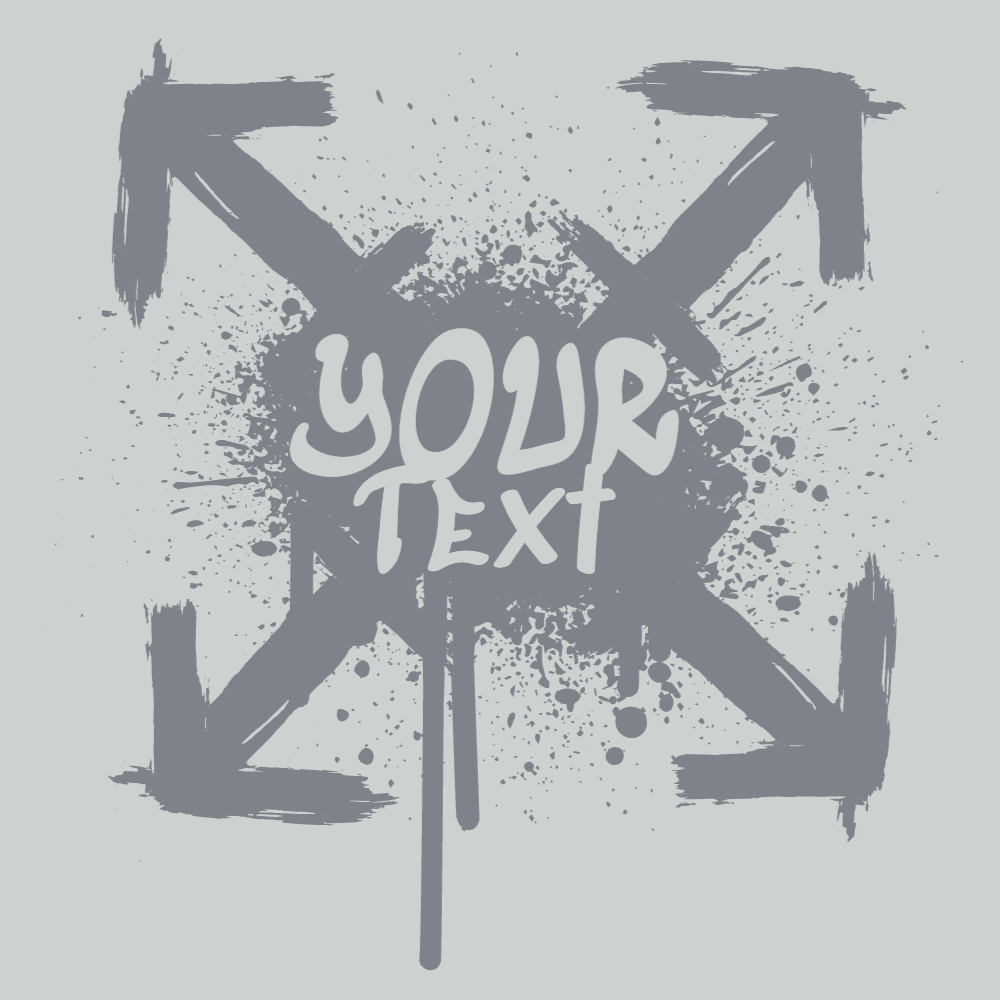 Graffiti arrows editable t-shirt template | T-Shirt Maker