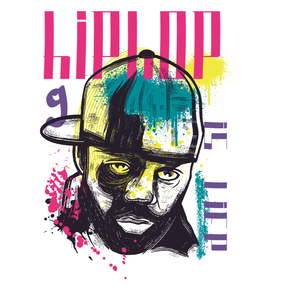 Graffiti rapper editable t-shirt template | Create Merch