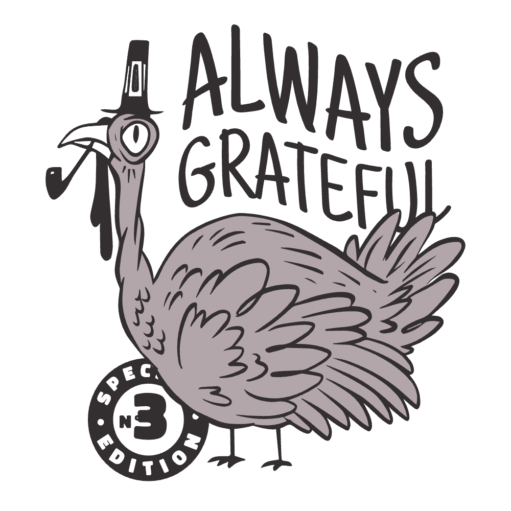 Grateful turkey editable t-shirt template