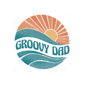 Groovy dad editable t-shirt design template