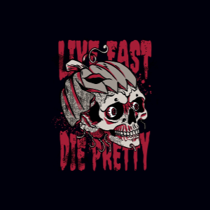 Horror skull editable t-shirt template
