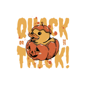 Halloween duck editable t-shirt design template