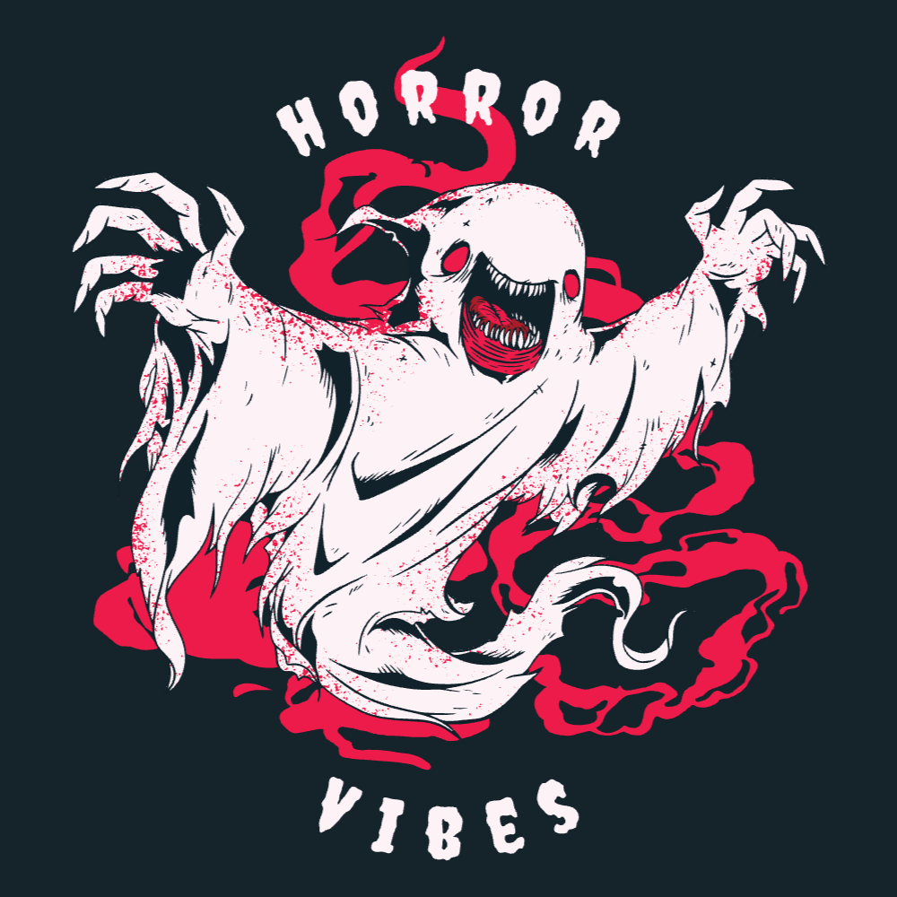 Halloween ghost horror editable t-shirt template | Create Designs