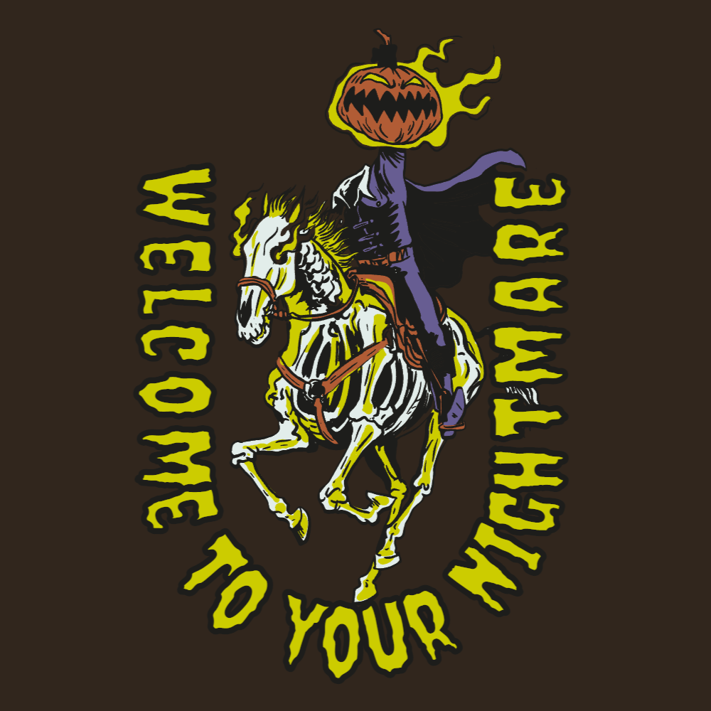 Halloween horseman editable t-shirt template | Create Merch