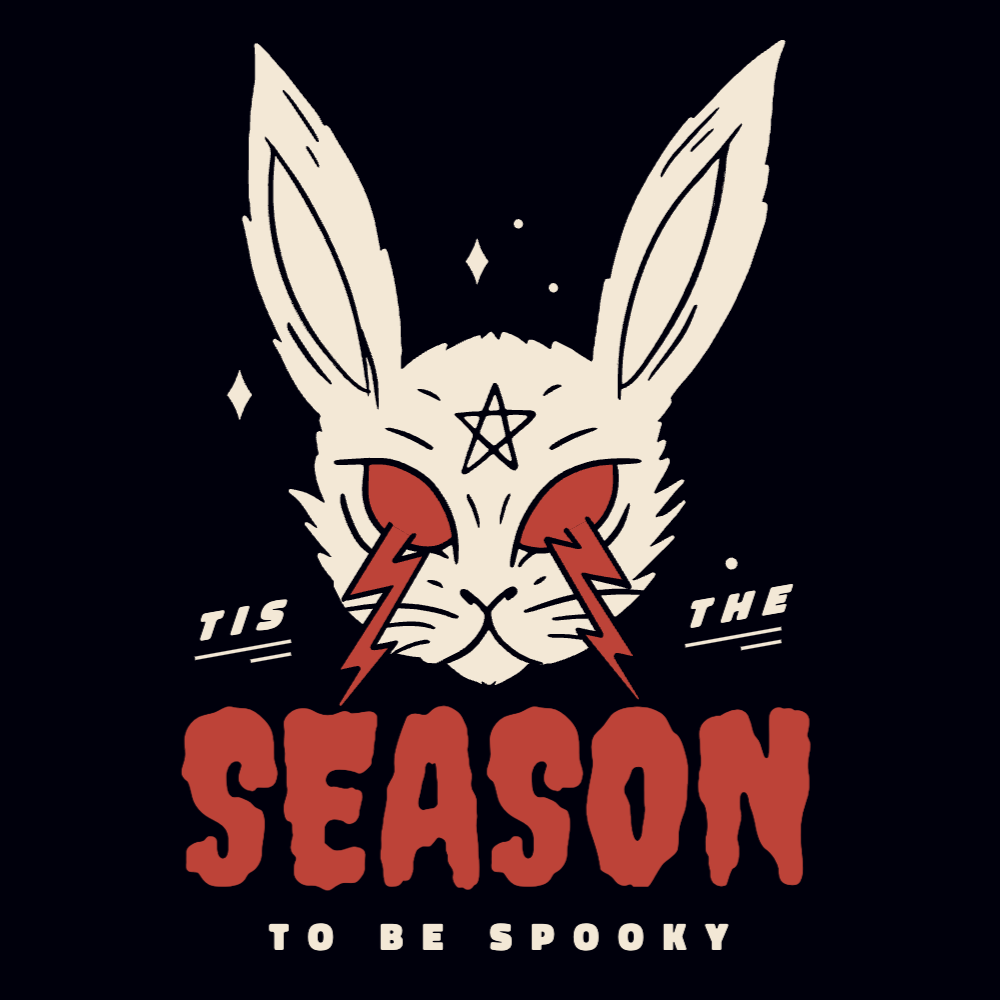 Halloween rabbit editable t-shirt template
