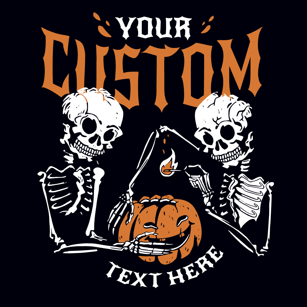Halloween skeletons editable t-shirt template