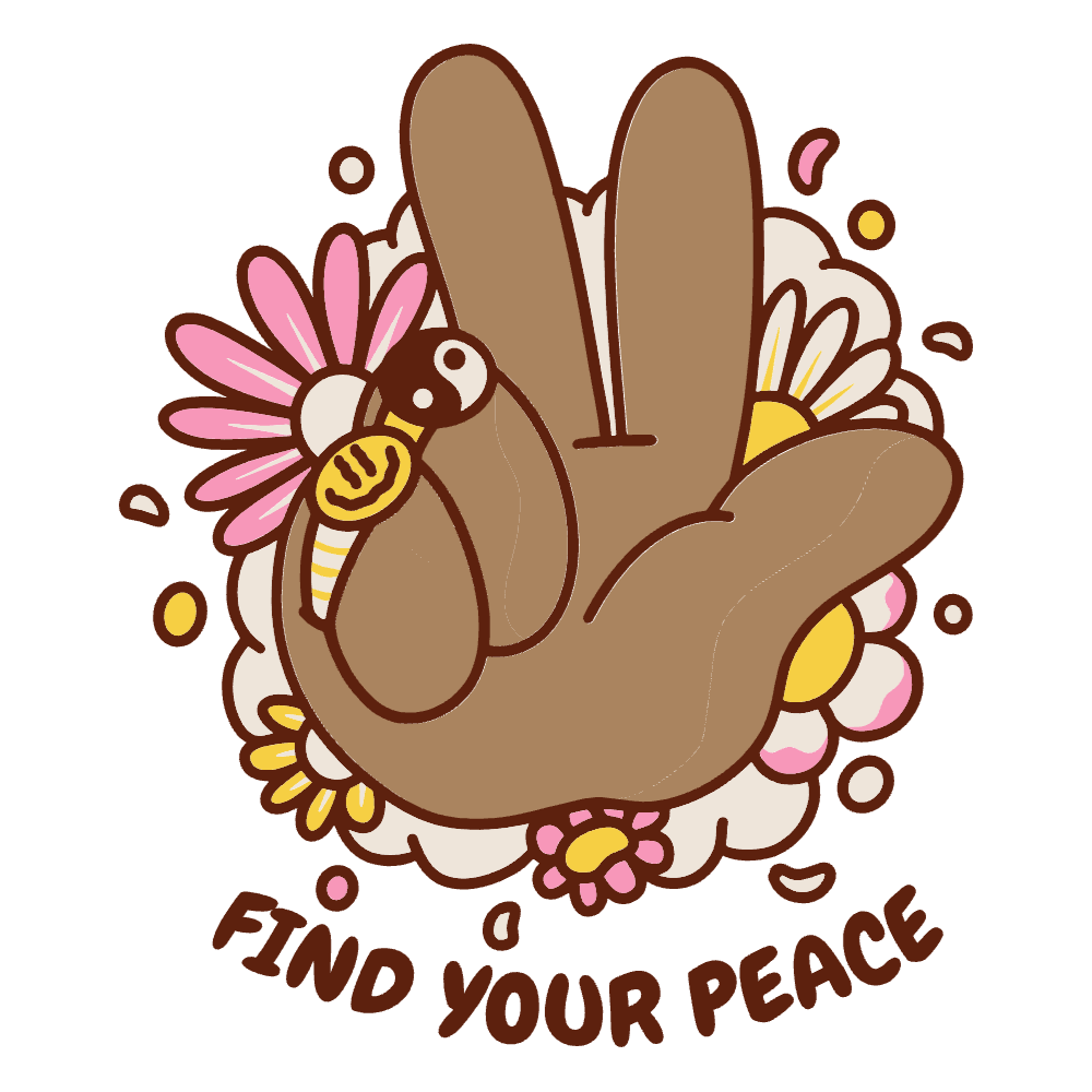 Hand doing peace symbol t-shirt template editable | Create Designs