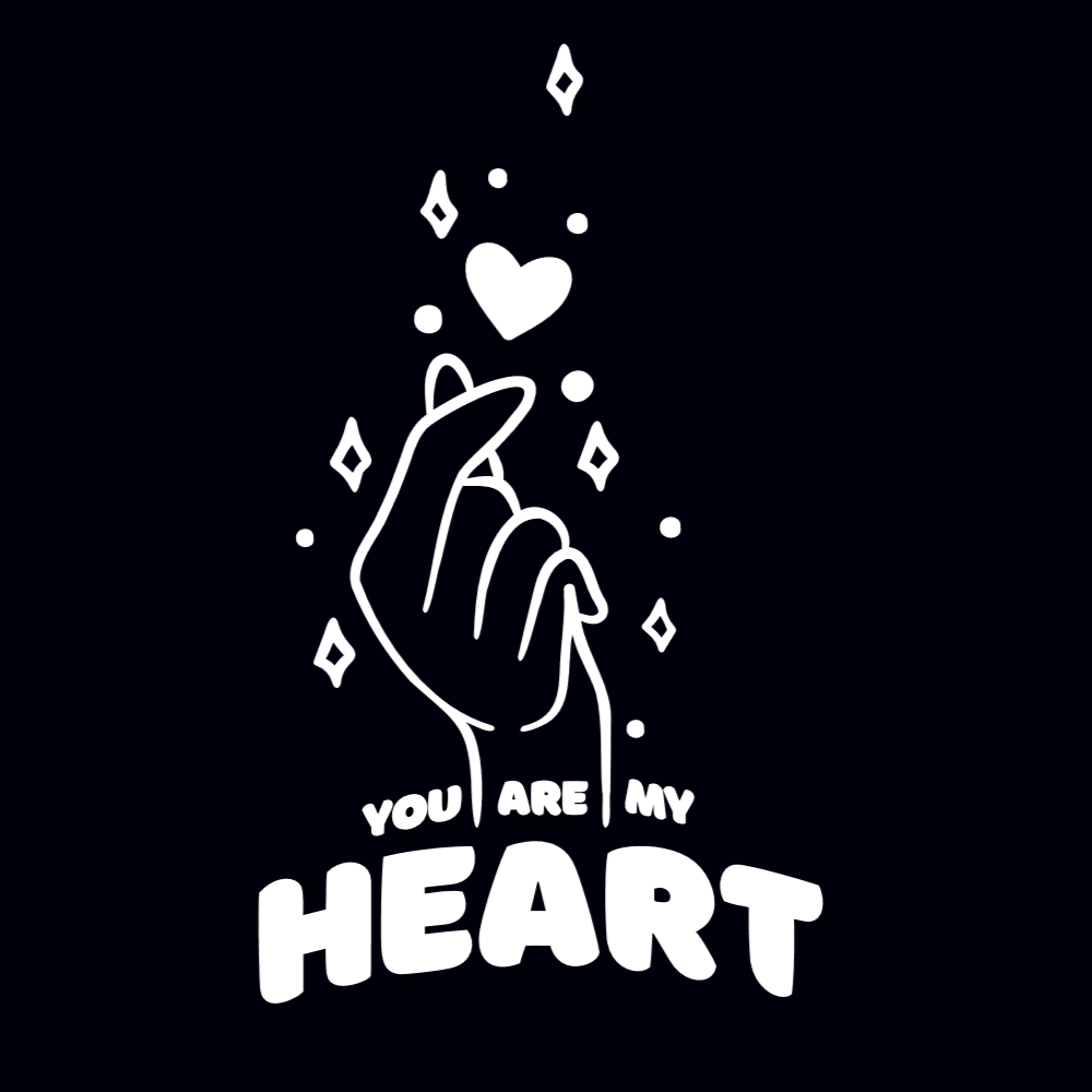 Hand with hearts editable t-shirt template | T-Shirt Maker