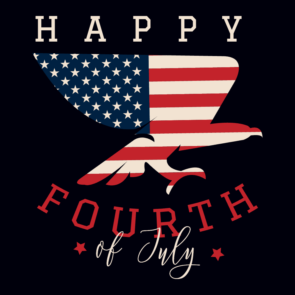 Happy 4th of July eagle editable t-shirt template | Create Online