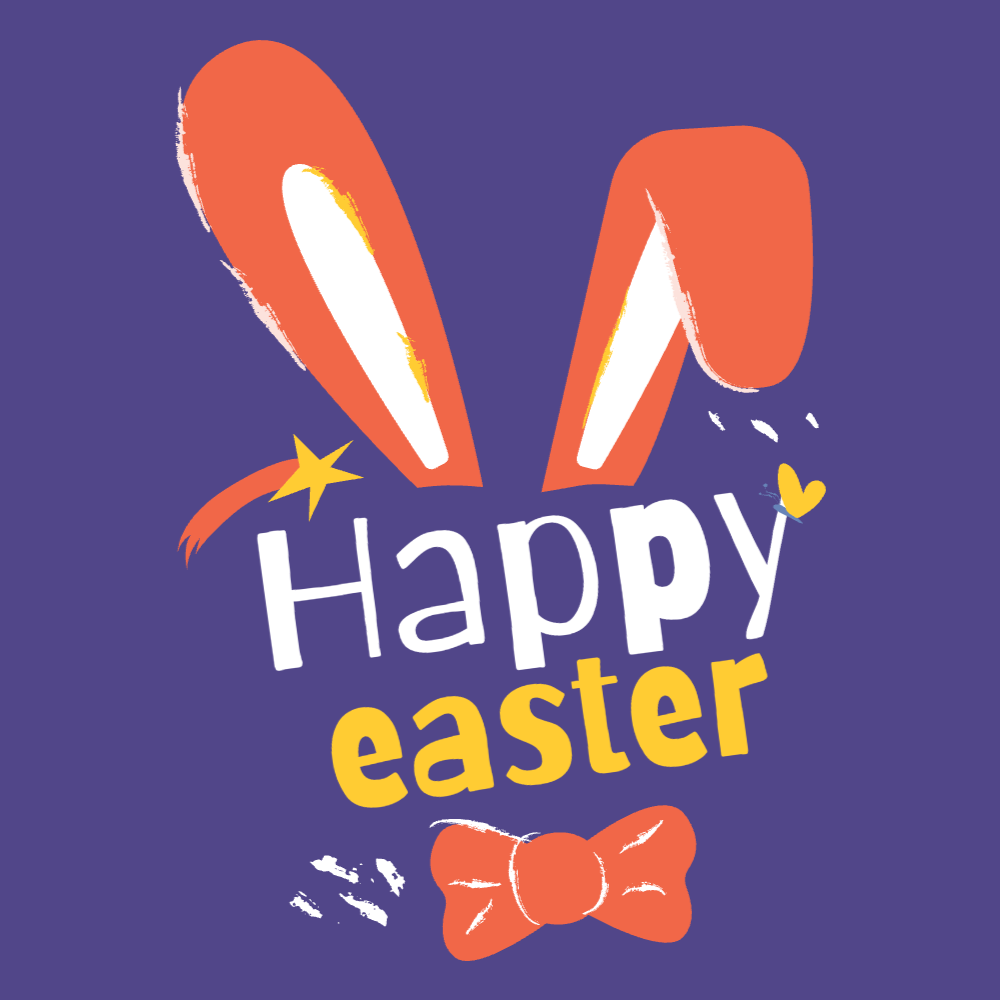 Happy easter rabbit ears editable t-shirt template | Create Merch