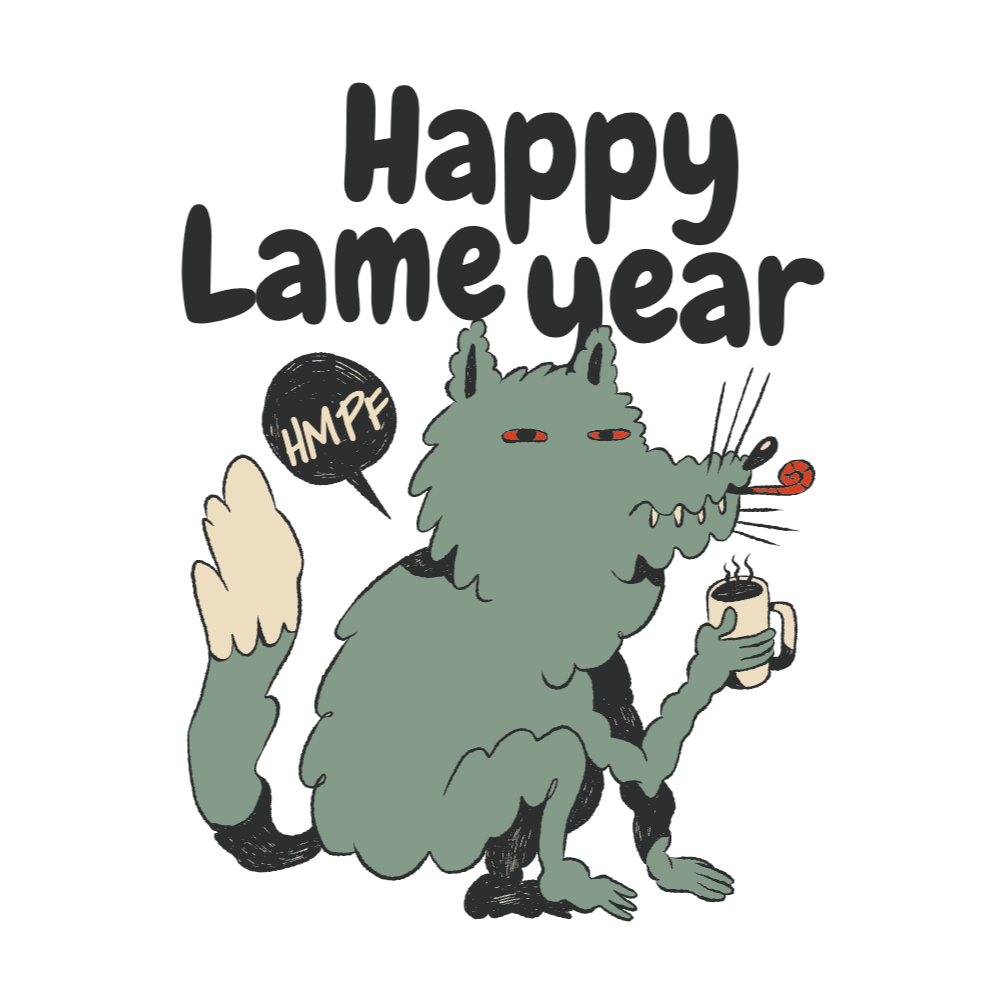 Happy lame year editable t-shirt template