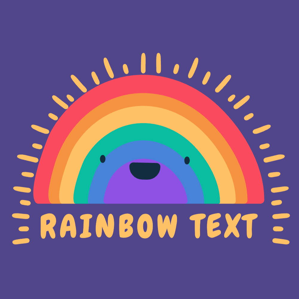 Happy rainbow character editable t-shirt template | Create Merch Online