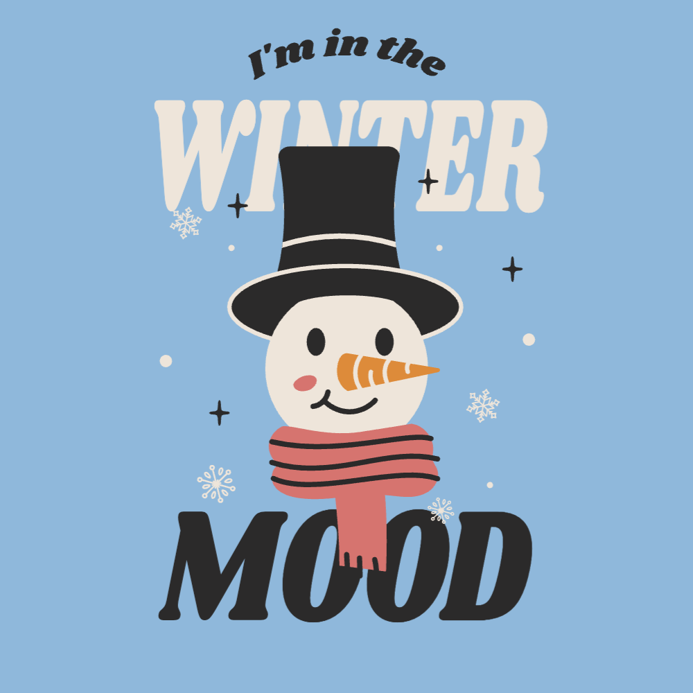 Happy snowman editable t-shirt template | Create Merch