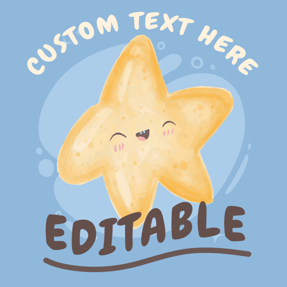 Happy starfish editable t-shirt template | Create Online
