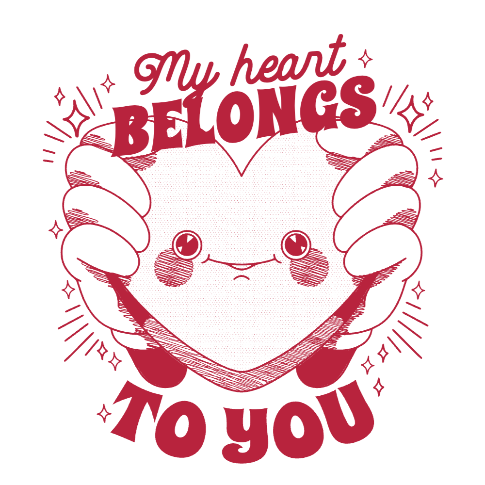 Heart Valentine's day editable t-shirt template