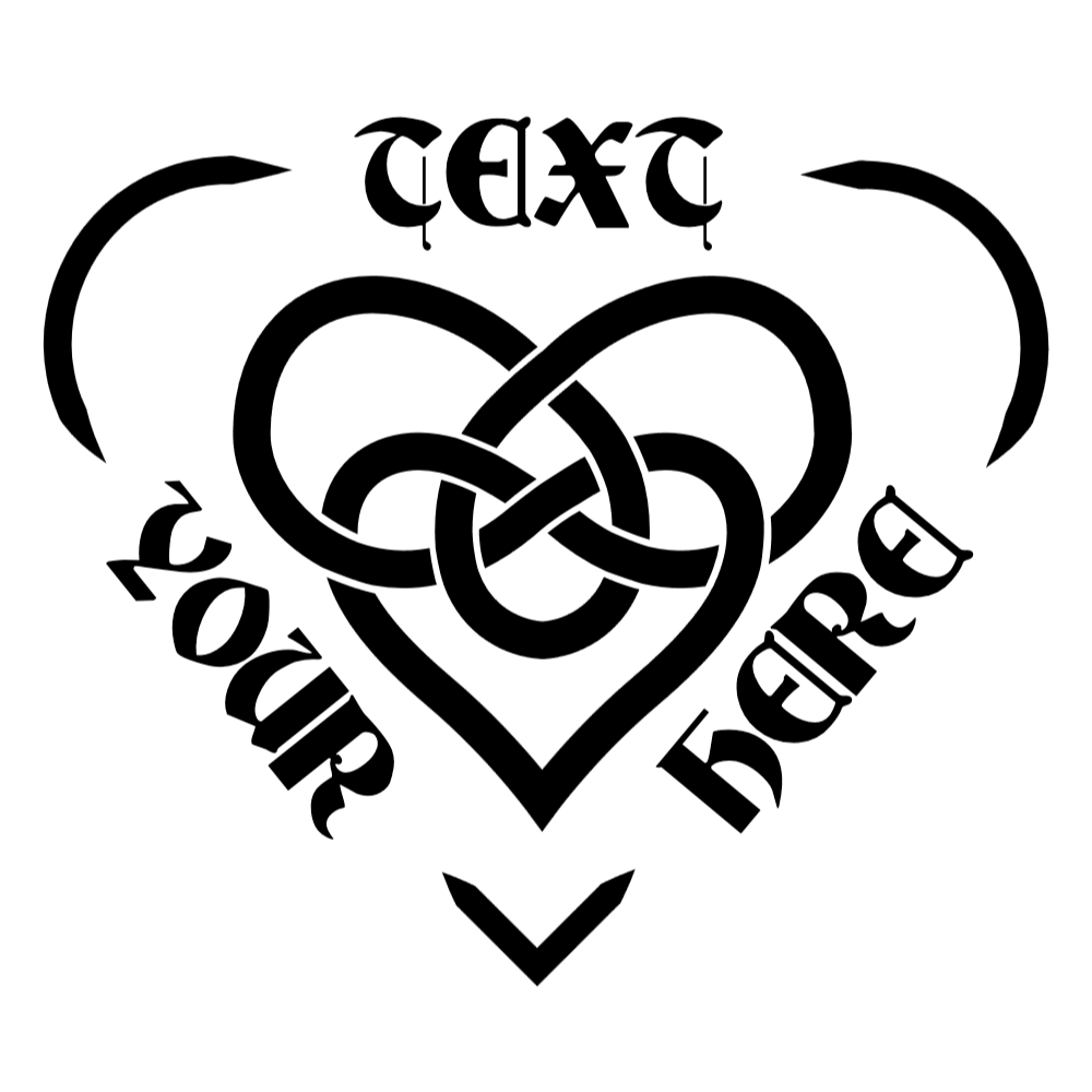 Heart celtic symbol editable t-shirt template | Create Merch