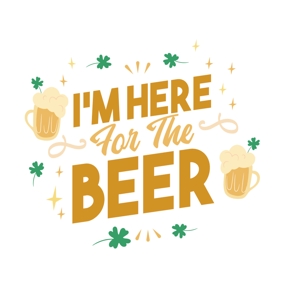 Here for beer editable t-shirt template | Create Merch