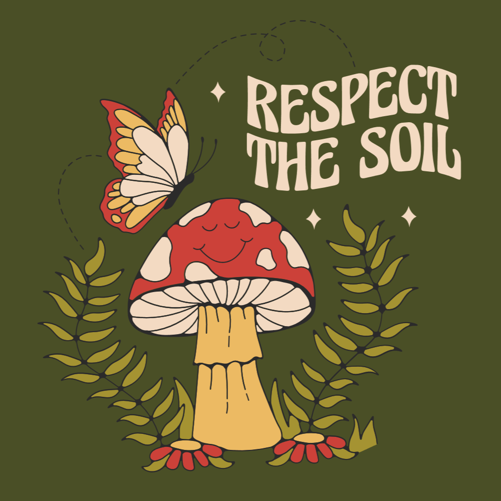 Hippie fungi editable t-shirt template | Create Online