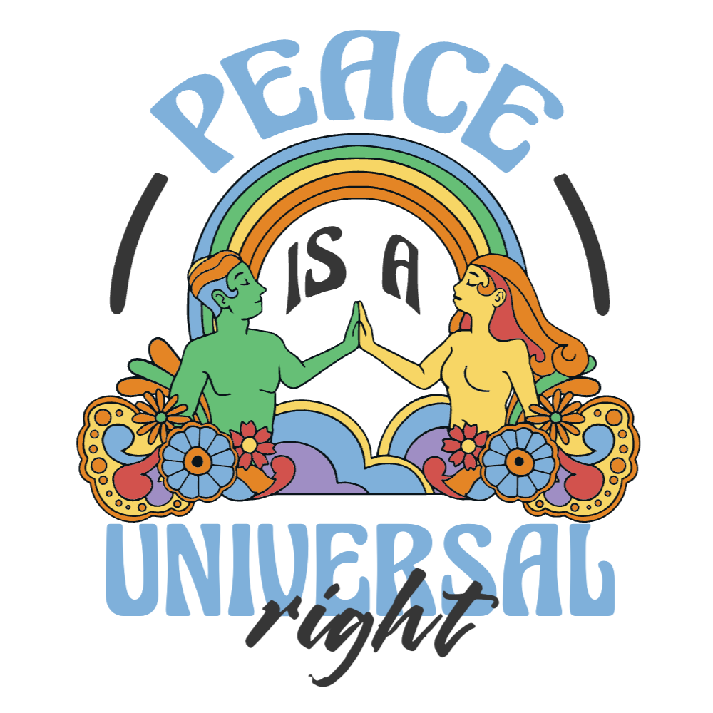 Hippie peace t-shirt template editable | Create Merch