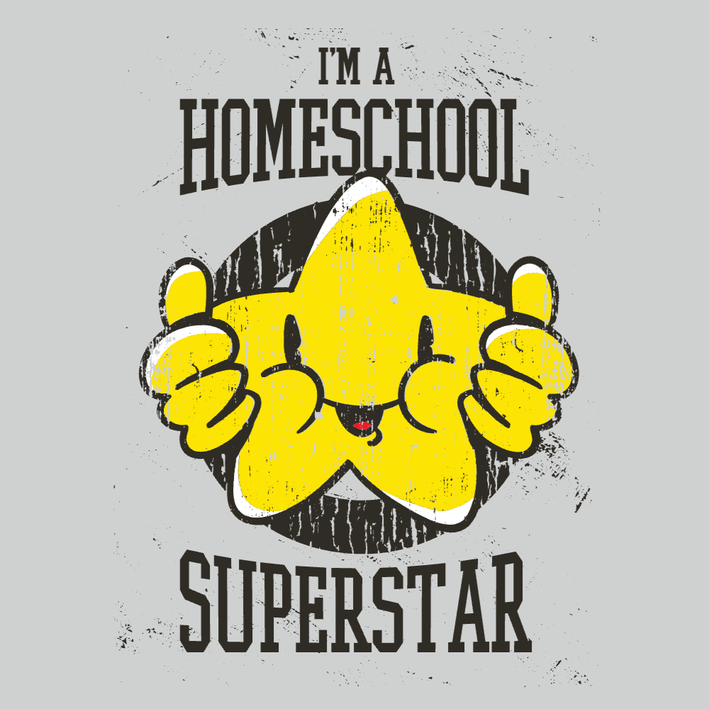Homeschool star editable t-shirt template