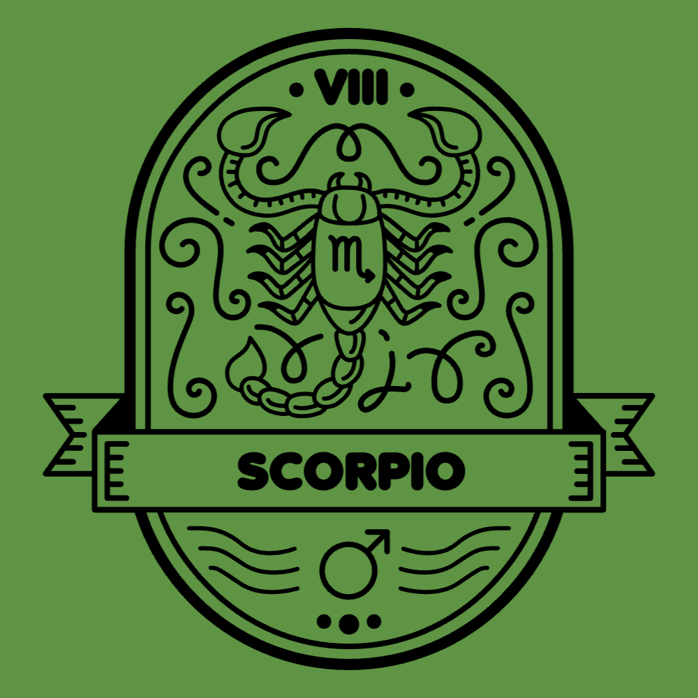 Horoscope Badge Scorpio editable t-shirt template | Create Designs
